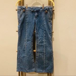 Free People Cropped Wide Leg Jeans